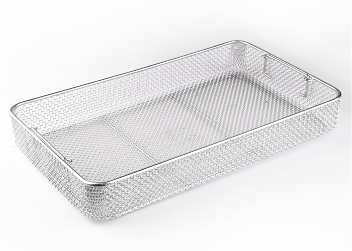 304 316 316L Stainless Steel Wire Mesh Basket For Drying Herbs Silver / Gold Color