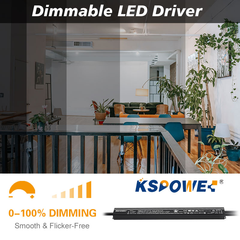 Spot Light UL Approved IP67 Outdoor LED Driver 100W 277V AC Triac Dimmable LED Driver