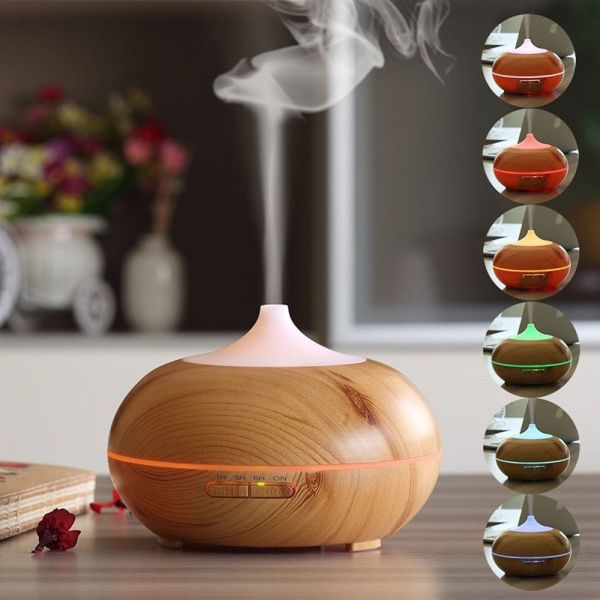12W 300ml 0.65A Wood Grain Aroma Diffuser For Home