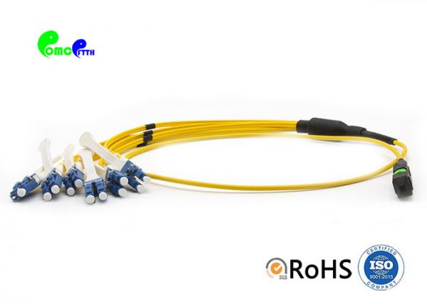 Quality Single Mode Harnesss Breakout Patch Cable 12F MTP Female To 6 LC UPC Duplex LSZH OS2 9 / 125 Trunk Cable Jumper for sale