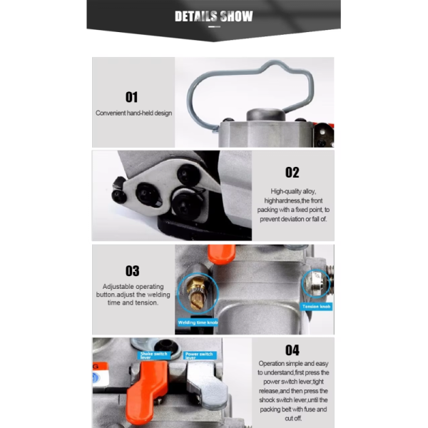 A19 Handheld Pneumatic Pet Strapping Machine Packing Tool Easy To Operation