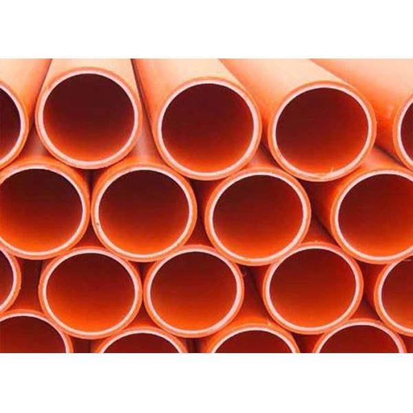 HDPE Solid Wall Cable Protection Tubes Sleeve 110mm CPVC MPP Threading