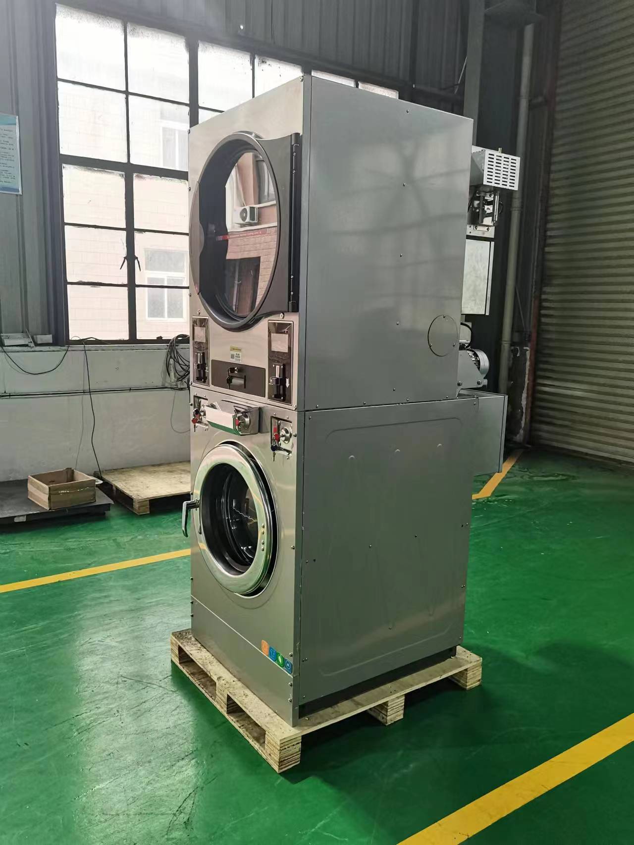 Commercial Coin Operated Washer and Dryers Laundromat Laundry Coin Washer Dryer Combo Machine 22kg