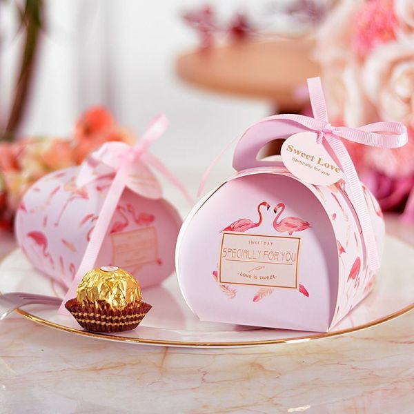 Bright Color Bloom Printed Customized Gift Box Packaging Paper Candy Gift Box