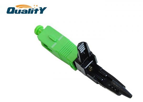Quality QSC60K1-APC-0.9  Mountable Fiber Optic Fast Connector With Ceramic Ferrule / SC APC Fast Connector for sale