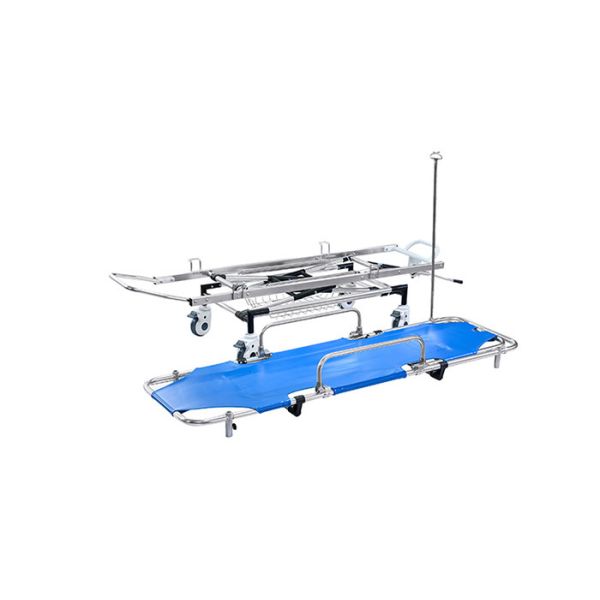 Quality Manual Ambulance Folding Stretcher 180kg Load High Strength Aluminum Alloy for sale