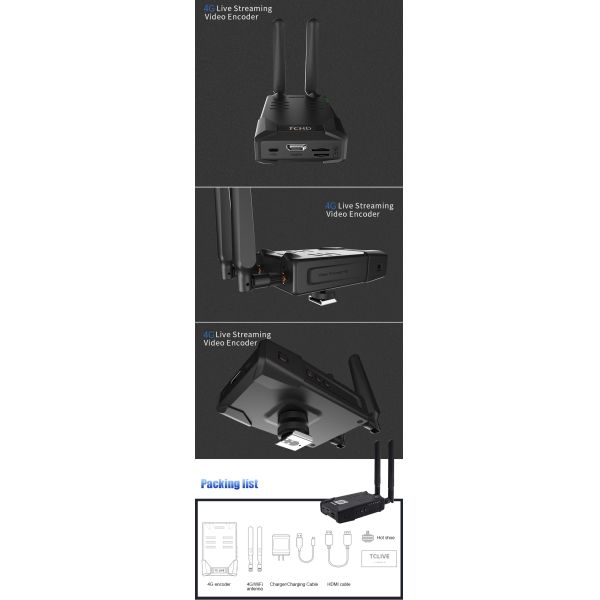 Online Shopping 4G and WiFi Live Streaming Wireless Video Encoder Decoder for Easy Sale