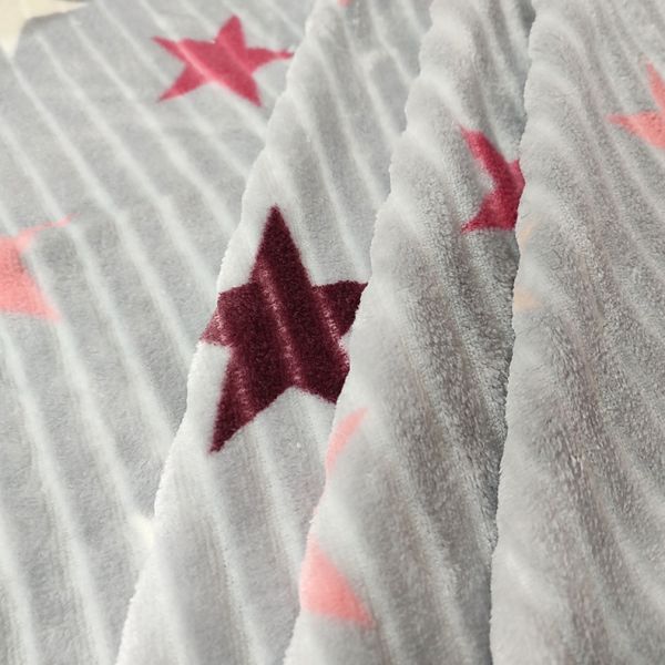 210GSM Printed Blanket Flannel Fabric With 150D / 144F Polyester