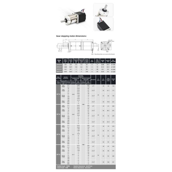 Nema 8-23 Micro Stepping Planetary Geared Stepper Motor With Gearbox Reducer for AGV AMR