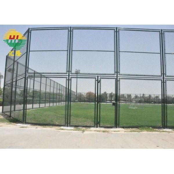 1" 4.35mm Tennis Court Chain Link Wire Fence Green Pvc Coated Or Galvanized