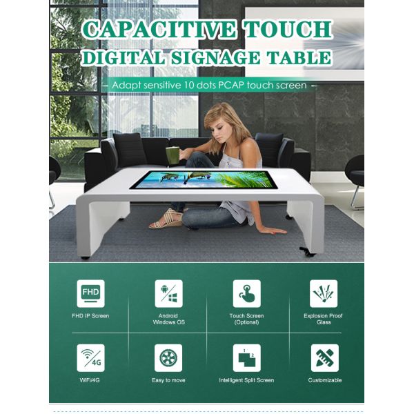 Digital Touch Screen Gaming Table 32'' 43'' LCD Capacitive Multi Touch