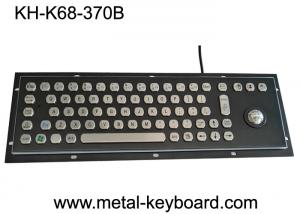 Buy cheap Black Metal Stainless steel Industrial Mounted Keyboard with Trackball Pointing Device product