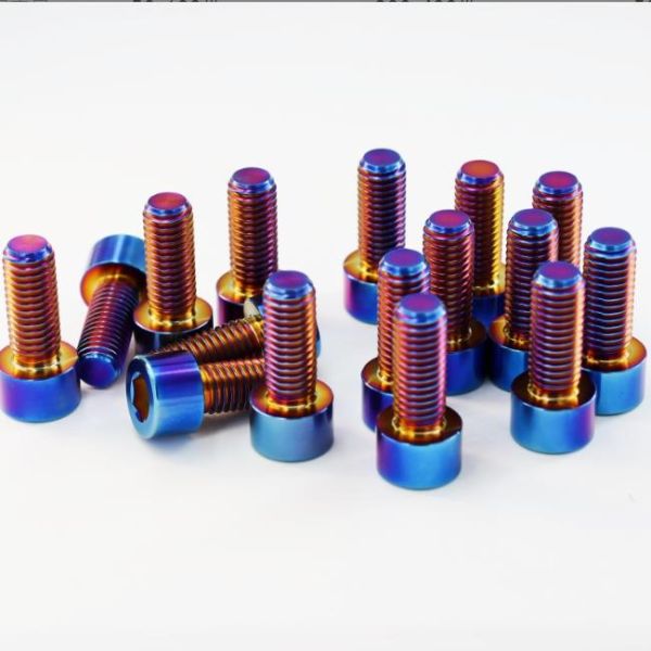 Burnt Titanium Bolts Titanium Alloy DIN912 Cylindrical Head Hexagon Socket Cap Screws And Bolts
