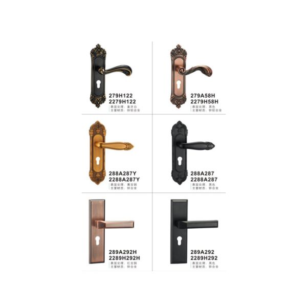 Dummy Bathroom AC Finish Zinc Alloy Door Handle Reversible