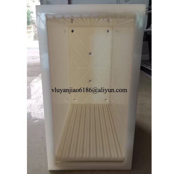White PP Plating Tank With Small Slots For Cu-Plating