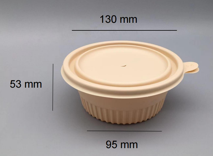 350ML Biodegradable Lunch Boxes With Lid Cornstarch Food Containers Odorless