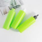 Green Cylindrical 230ml Detergent Liquid Bottle With Flip Cap