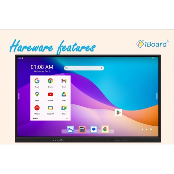 Goolge EDLA Certificated Customized Feature Android 13 IR 20 Touch Point D-LED Interactive Touch Screen Display Monitor