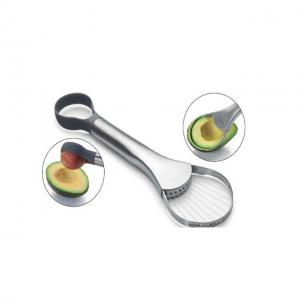 China High quality multi-purpose plastic grip stainless steel avocado slicer press on sale