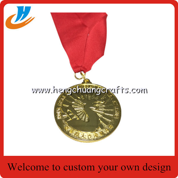 Gold silver copper metal medals,award sports medals with ribbon