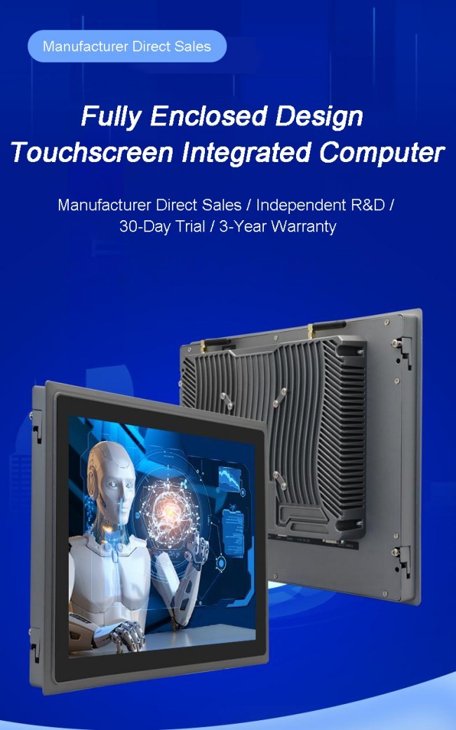 OEM High-Bright 1000 Nits Waterproof 18.5 Inch 4K IP65 Multi-Touch 19 Inch VESA Embed 4K high-performance industrial tablet computer