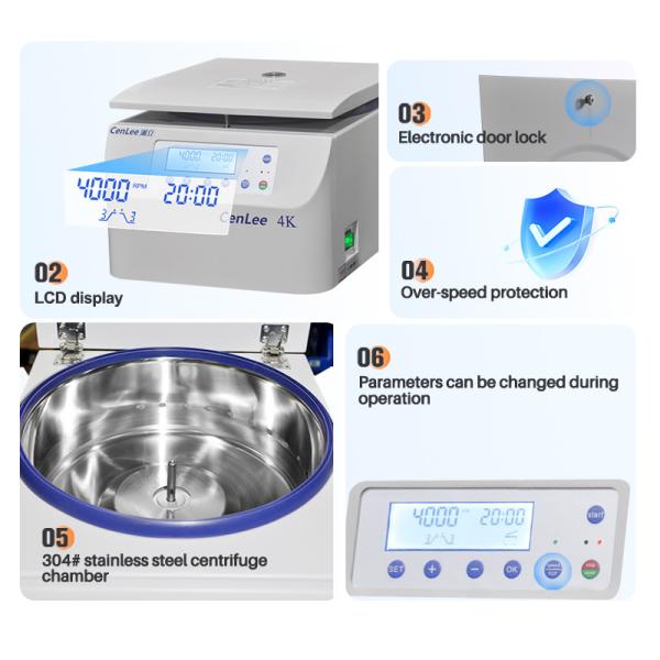 Cenlee 4K 4000rpm prp centrifuge device 50ml continuous centrifuge for blood separation