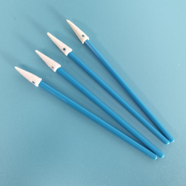 Lint Free Pointed Foam Swab With Green / Red Handle For Electronics Cleaning Qtips