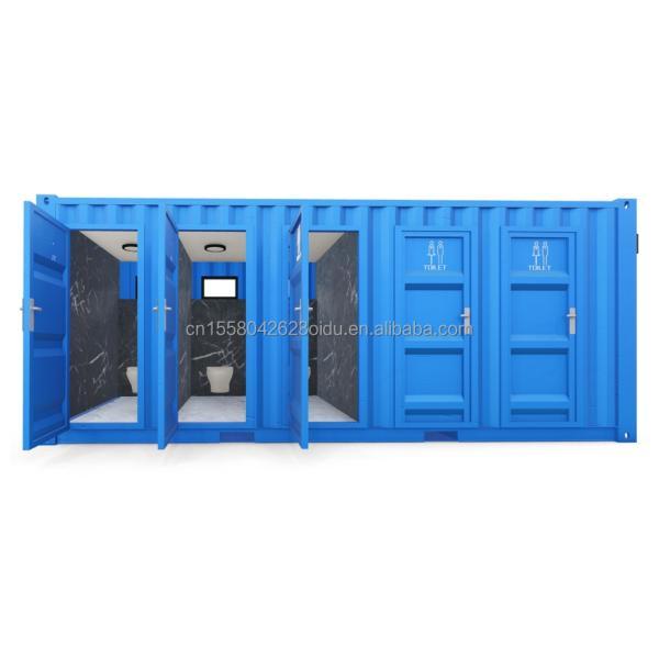 Modern Design Flat Pack Container for Public in 20ft Mobile Trailer Bathroom Camping and Beyond Your Imagination