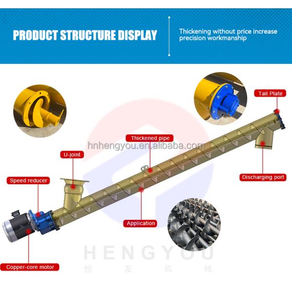 Hot Screw Conveyor for Powder Es Fire Resistant Conveyors 168 325 273 Carbon Steel Spiral Conveyor
