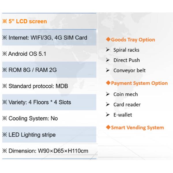 1 Meter Mini Vending Machine For Mobile Accessories Black Color Small Snack Vending Machine