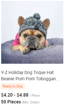 Y-Z Dog Clothing Accessories Handmade Dog Beanie with Pom Pom Crochet Knit Dog Hat Gift