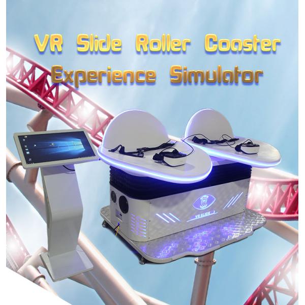 9D VR Slide Double Players Virtual Reality Roller Coaster Simulator
