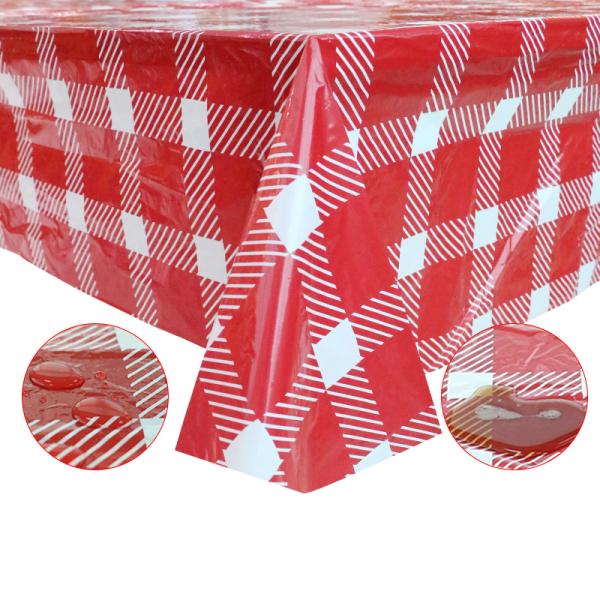 Custom 54"x108" LDPE Plastic Disposable Table Cloths