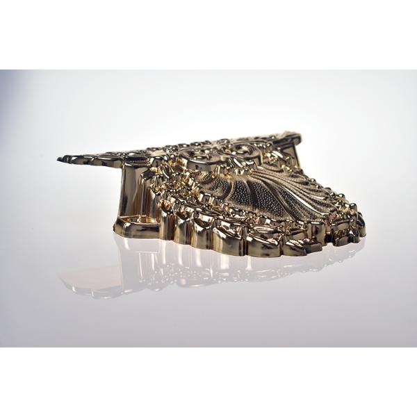 Luxury Decoation Coffin Corner , Casket Hardware Kit With Steel Bar 18#