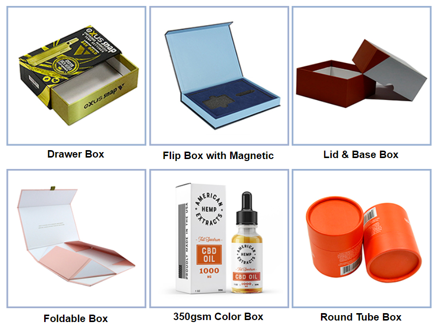 Blue Corrugated Cardboard Package Boxes 300gsm Gold Foil Stamping