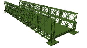 Buy cheap Professional Temporary Bailey Bridge Steel Structure Customized AWS Approved product