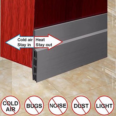 2" Silicone Rubber/PVC Under Door Sweep Weather Stripping Door Bottom Seal Strip Draft Wind Stoppers
