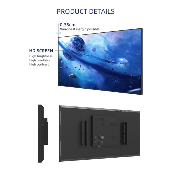 Wall Mounted 46 Inch 4K LCD Video Wall Display Seamless AD Player