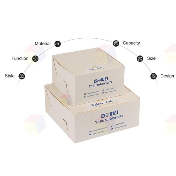 Eco Friendly Food Paper Gift Box Food Grade Folding Cake Bakery Boxes 10*10