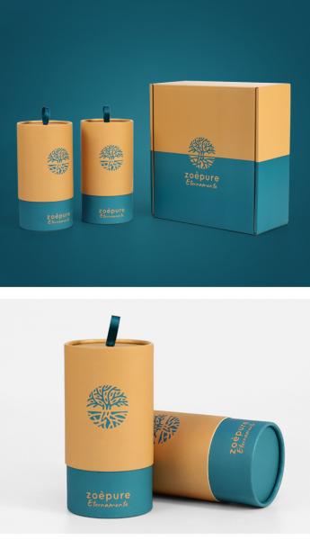 Eco 1200g Cardboard Corrugated Kraft Box Mailer Packaging With Tube