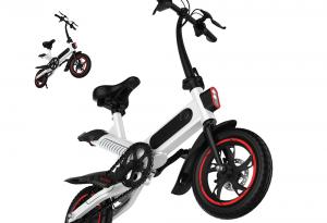 Buy cheap High Load Ability Small Folding Electric Bike White / Black / Red Ergonomics Design product