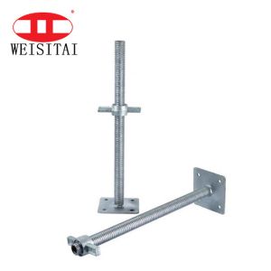 China Painted Electric Adjustable Scaffold Screw Base Jack 450mm on sale