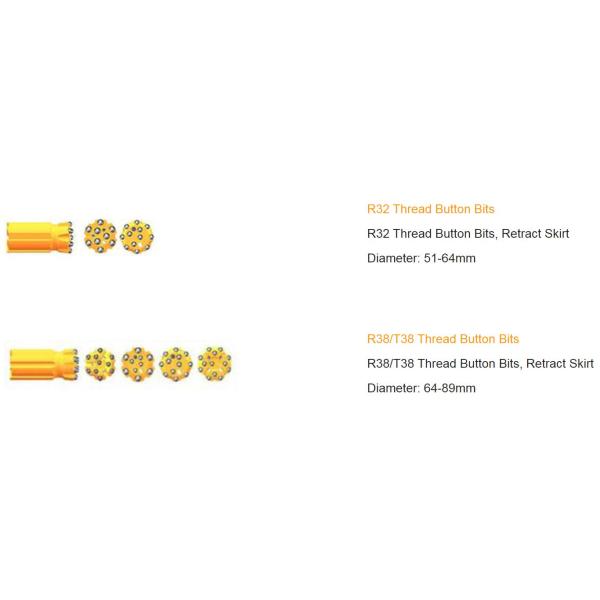 Blast Hole Top Hammer Drilling R32 R35 R38 T38T T45 T51 GT60 Retrac Button Bit