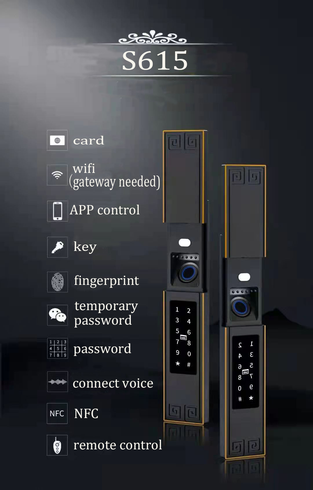 IP68 Waterproof Smart Lock with Fingerprint Password and Bluetooth