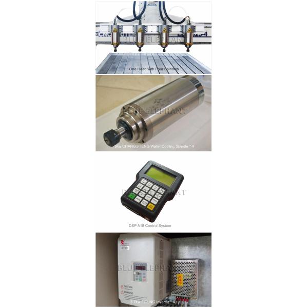 High Precision Multi - Head CNC Router 4 Axis Cutting Machine For Wood Door