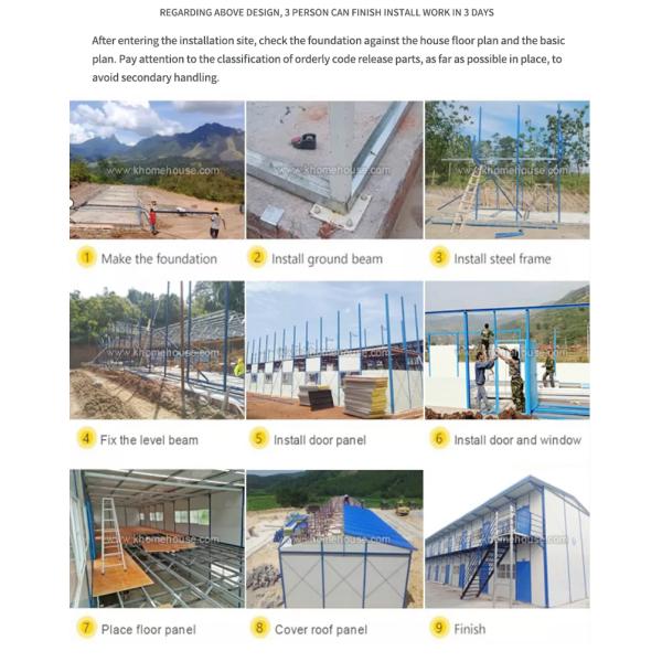 Temporary Portable Toilet Cabin Single Roof Steel Structure Modular Design