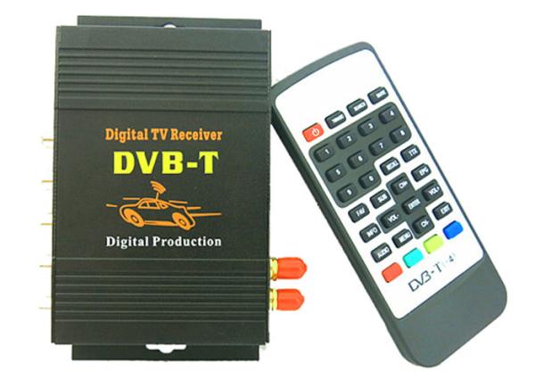 Quality DVB-T MPEG-4 Box 4 output, dual antenna Car DVB-T MPEG-4 Digital TV Dual Tuner dvb-t receiver Mini TV Box  DVB-T618 for sale