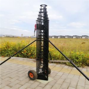 Buy cheap 30M 11 Sections Freestanding Cell On Wheel Tower Winch Up product