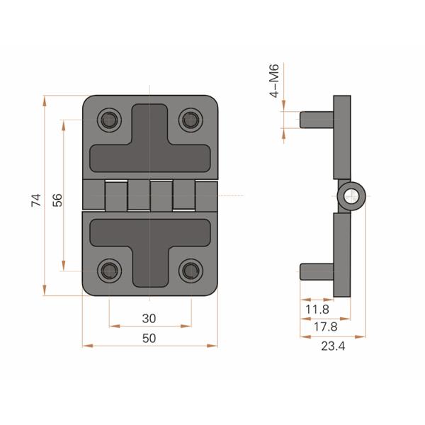 Power Switch Electrical Cabinet Butterfly Hinge Screw Hinge Rating 270