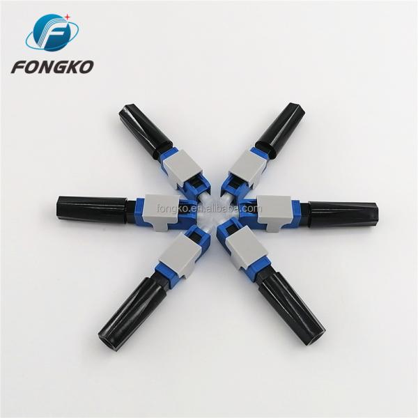 Simplex Fast Fiber Optic Cable Sc Connector UPC Ftth Cable Connector